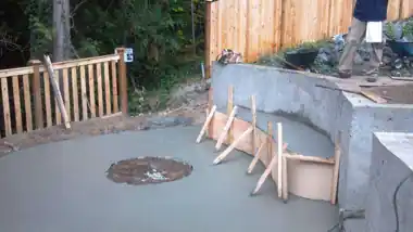 Radius Retaining Wall, Patio & Fire Pit, Bothell WA, photo 1