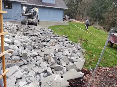 Hillside Driveway Tear-Out by Down Right Concrete, Puget Sound area