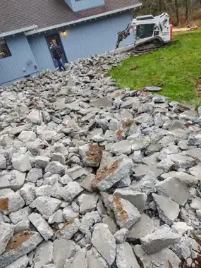 Hillside Driveway Tear-Out, Puget Sound WA, photo 3