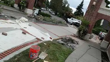 Brick-Border Sidewalk at Neighborhood Entrance, Puget Sound WA, photo 2