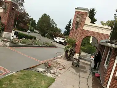 Brick-Border Sidewalk at Neighborhood Entrance, Puget Sound WA, photo 3