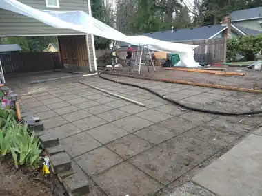 Stamped Patio & Broom-Finish Slab, Puget Sound WA, photo 3