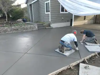 Stamped Patio & Broom-Finish Slab, Puget Sound WA, photo 4