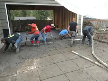 Stamped Patio & Broom-Finish Slab, Puget Sound WA, photo 5