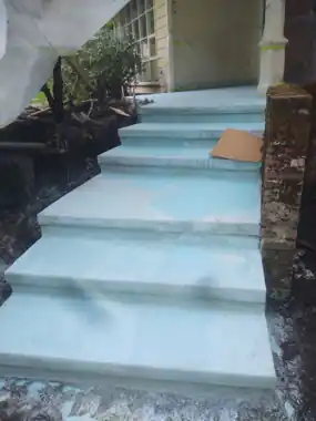 Front Stairs & Stamped Driveway, Winter Pour by Down Right Concrete, Puget Sound area