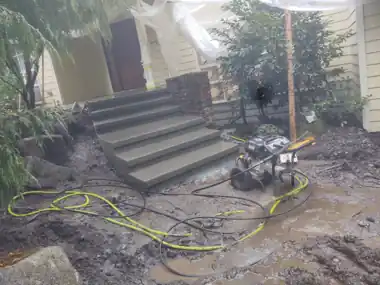 Front Stairs & Stamped Driveway, Winter Pour, Puget Sound WA, photo 5