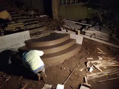 Curved Raised Patio & Wraparound Steps, Puget Sound WA, photo 6