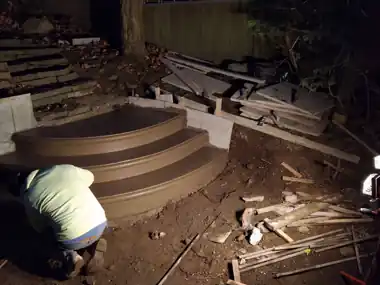 Curved Raised Patio & Wraparound Steps, Puget Sound WA, photo 7