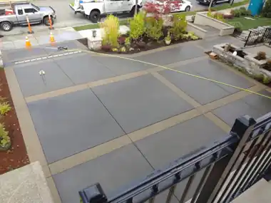 Driveway with Decorative Tan Bands, Puget Sound WA, photo 2