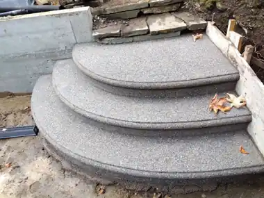 Exposed Aggregate Patio, Round Steps & Wall, Puget Sound WA, photo 7
