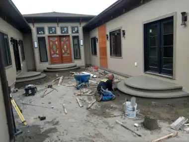 Modern Entry Courtyard & Round Steps, Puget Sound WA, photo 4
