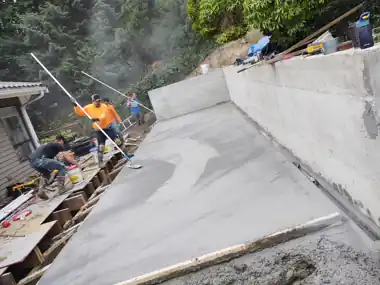 Retaining Wall, Slab & Hillside Stairs by Down Right Concrete, Puget Sound area