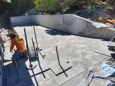 Retaining Wall, Slab & Hillside Stairs, Puget Sound WA, photo 2