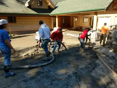 Log Home Driveway Pour, Puget Sound WA, photo 3