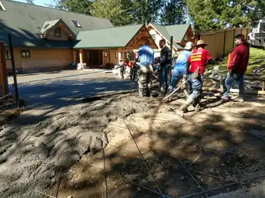 Log Home Driveway Pour, Puget Sound WA, photo 5