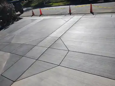 Two-Tone Octagon Pattern Driveway, Puget Sound WA, photo 13