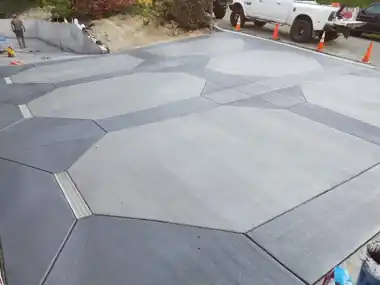 Two-Tone Octagon Pattern Driveway, Puget Sound WA, photo 4