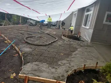 Tented Rainy-Season Driveway Pour, Puget Sound WA, photo 4