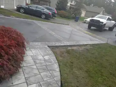 Driveway, Rock Wall & Stamped Walk, Puget Sound WA, photo 1