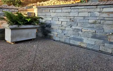Stamped Driveway, Stone Walls & Exposed Steps, Puget Sound WA, photo 8