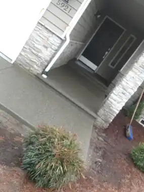 Exposed Aggregate Entry with Stone Pillars, Puget Sound WA, photo 2
