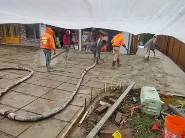 Tented Driveway Pour, Puget Sound WA, photo 1