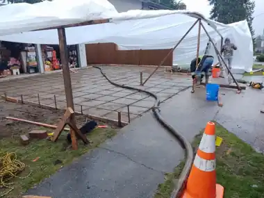 Tented Driveway Pour, Puget Sound WA, photo 2